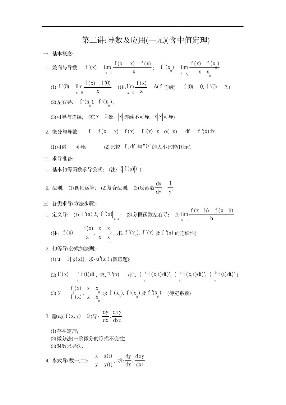 上海同济大学高等数学知识点归纳_研究生考试-专业课_第4页