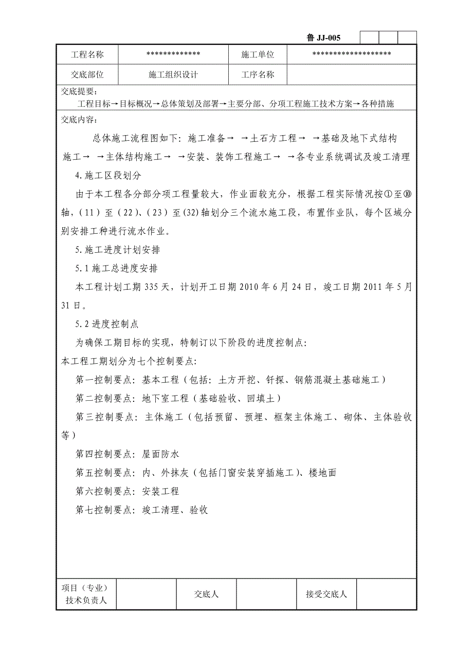 【施工】施工组织设计技术交底记录_第2页