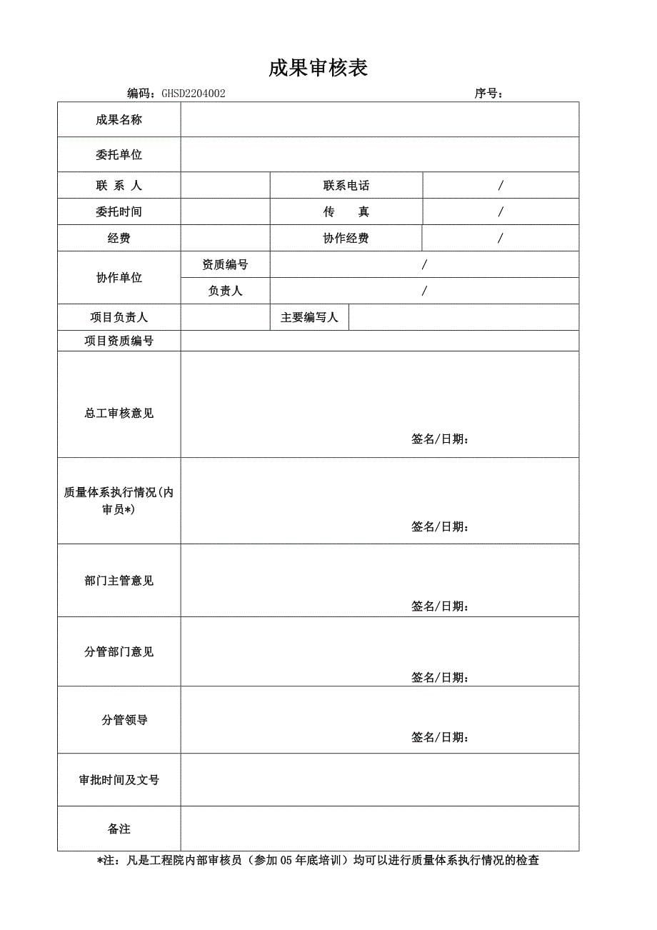 合同(投标书)评审记录表_第5页