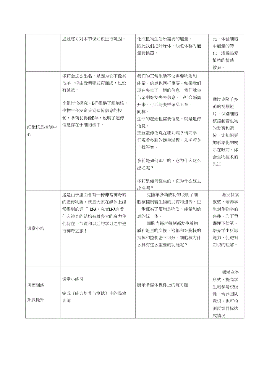 《细胞的生活》教学设计_第4页