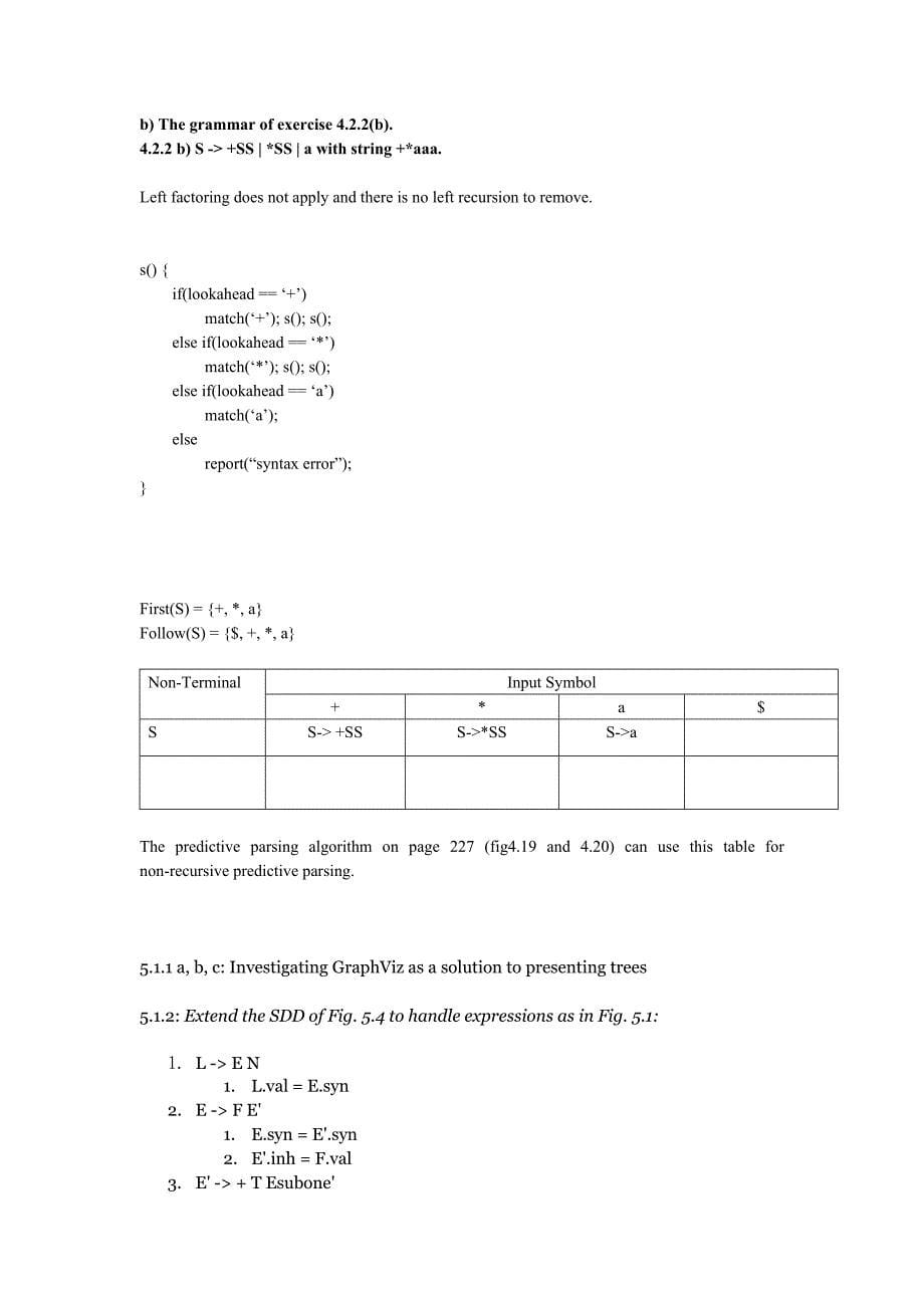 编译原理龙书课后部分答案(英文版)_第5页