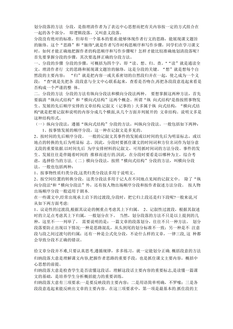 划分段落的方法_第1页