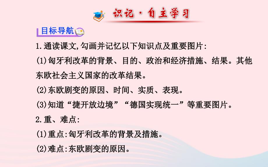 九年级历史下册 第五单元 社会主义国家的改革与演变 第11课 东欧社会主义国家的改革与演变习题课件 新人教版_第2页