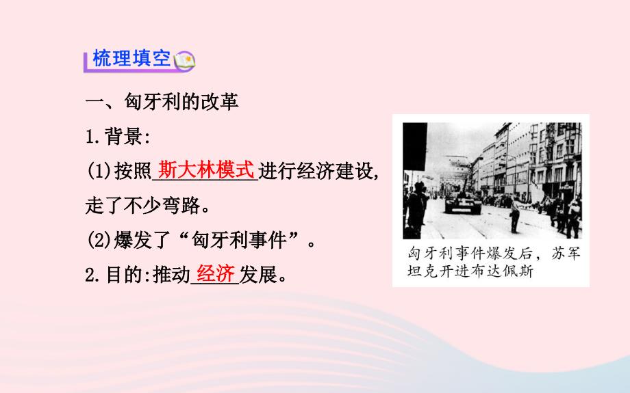 九年级历史下册 第五单元 社会主义国家的改革与演变 第11课 东欧社会主义国家的改革与演变习题课件 新人教版_第3页