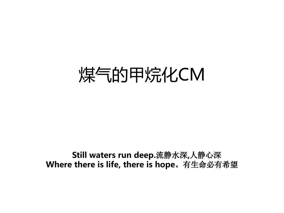 煤气的甲烷化CM_第1页