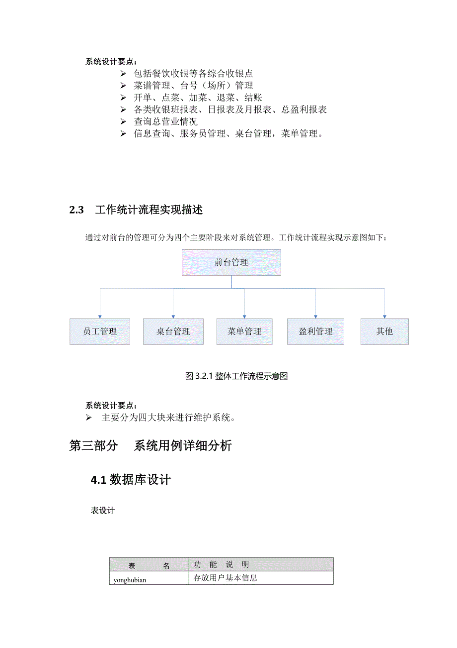 C餐饮管理系统设计说明书DOC_第3页