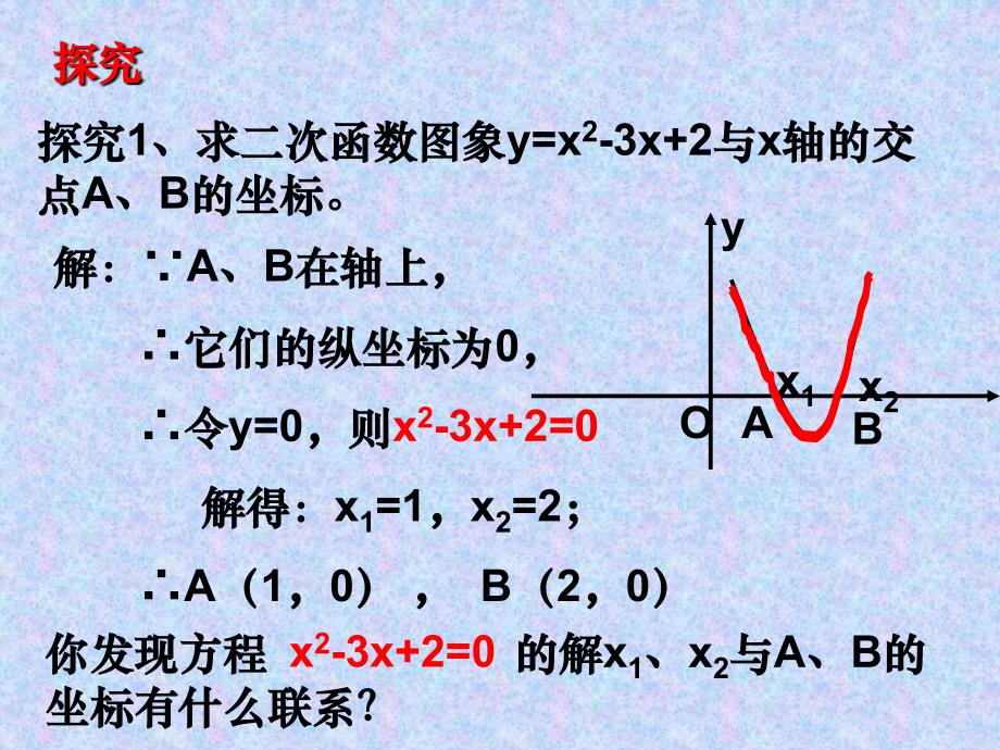 二次函数与一元二次方程不等式的关系课件_第3页