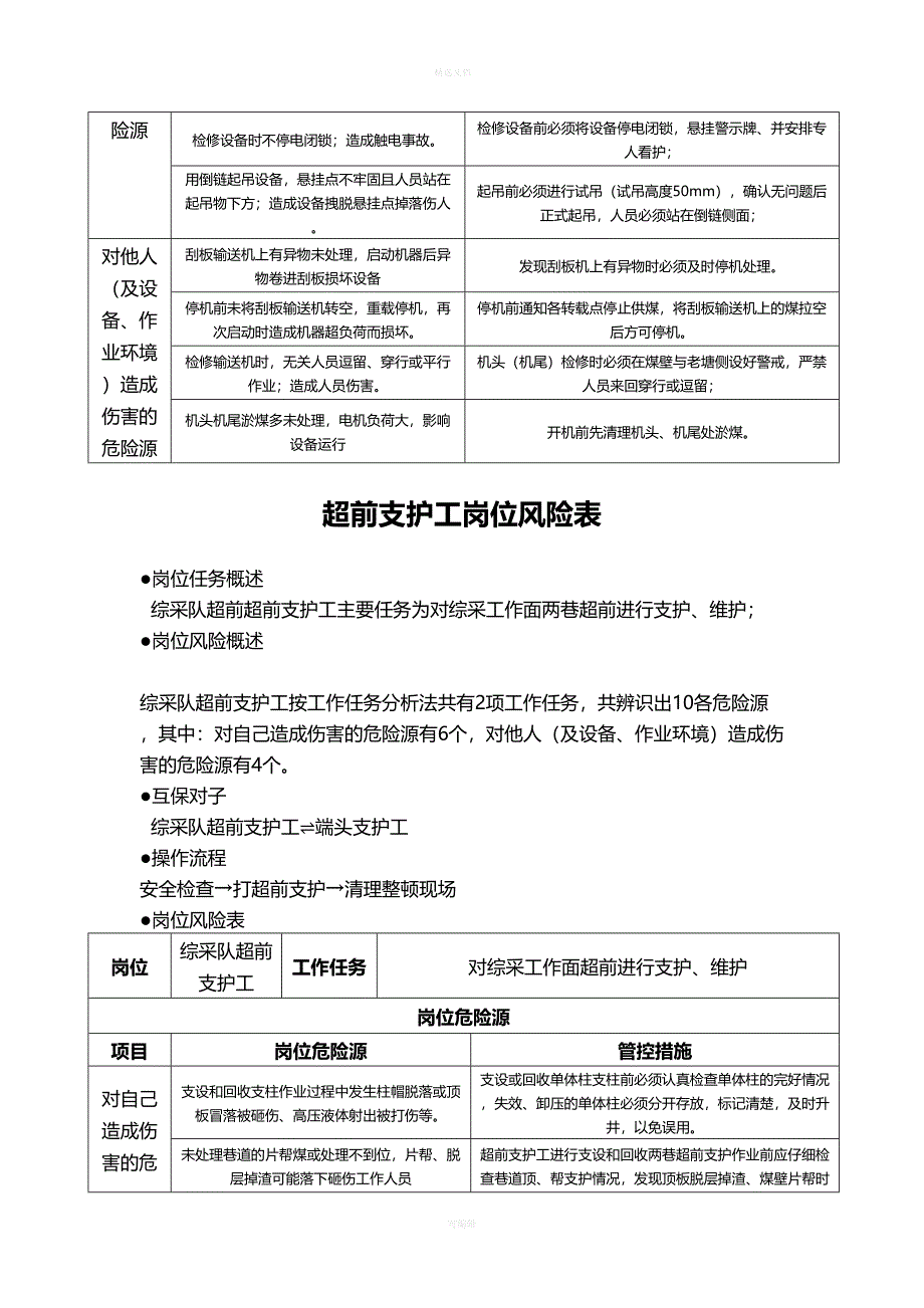 综采队岗位危险源辨识表(精简1)(DOC 12页)_第4页