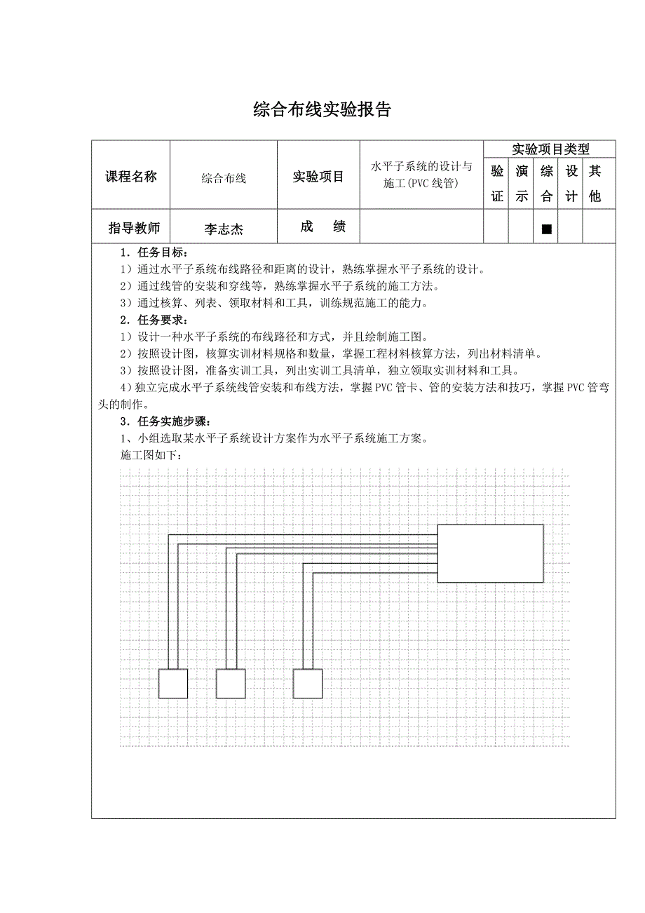 水平子系统的设计与施工(PVC线管)_第1页