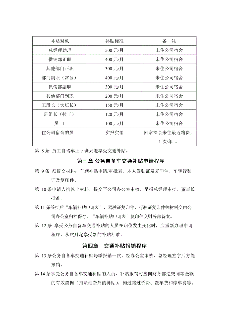 交通补贴管理制度(最新整理)_第2页