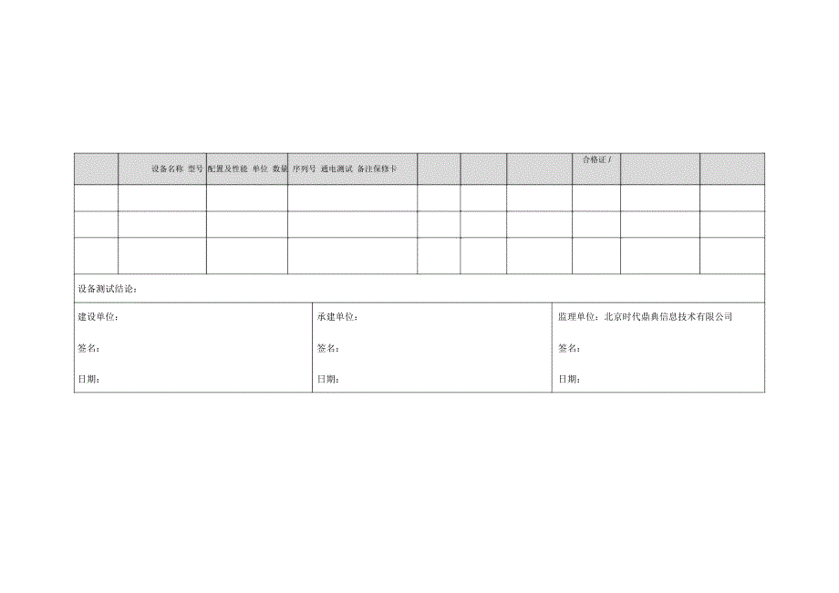 设备加电验收表(模板-服务器)_第3页
