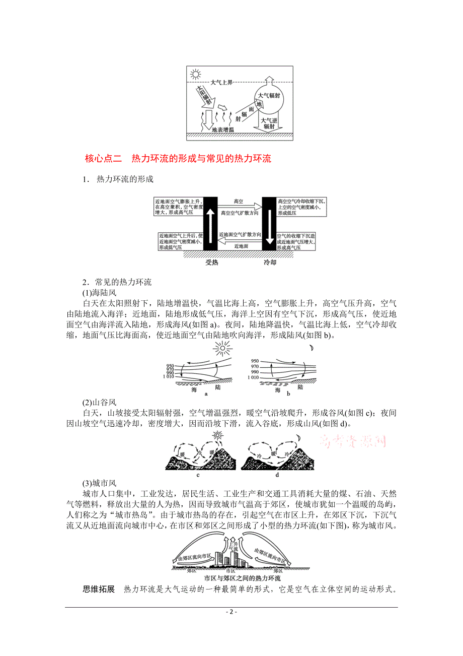 冷热不均引起大气运动 重点 练习 解析.doc_第2页