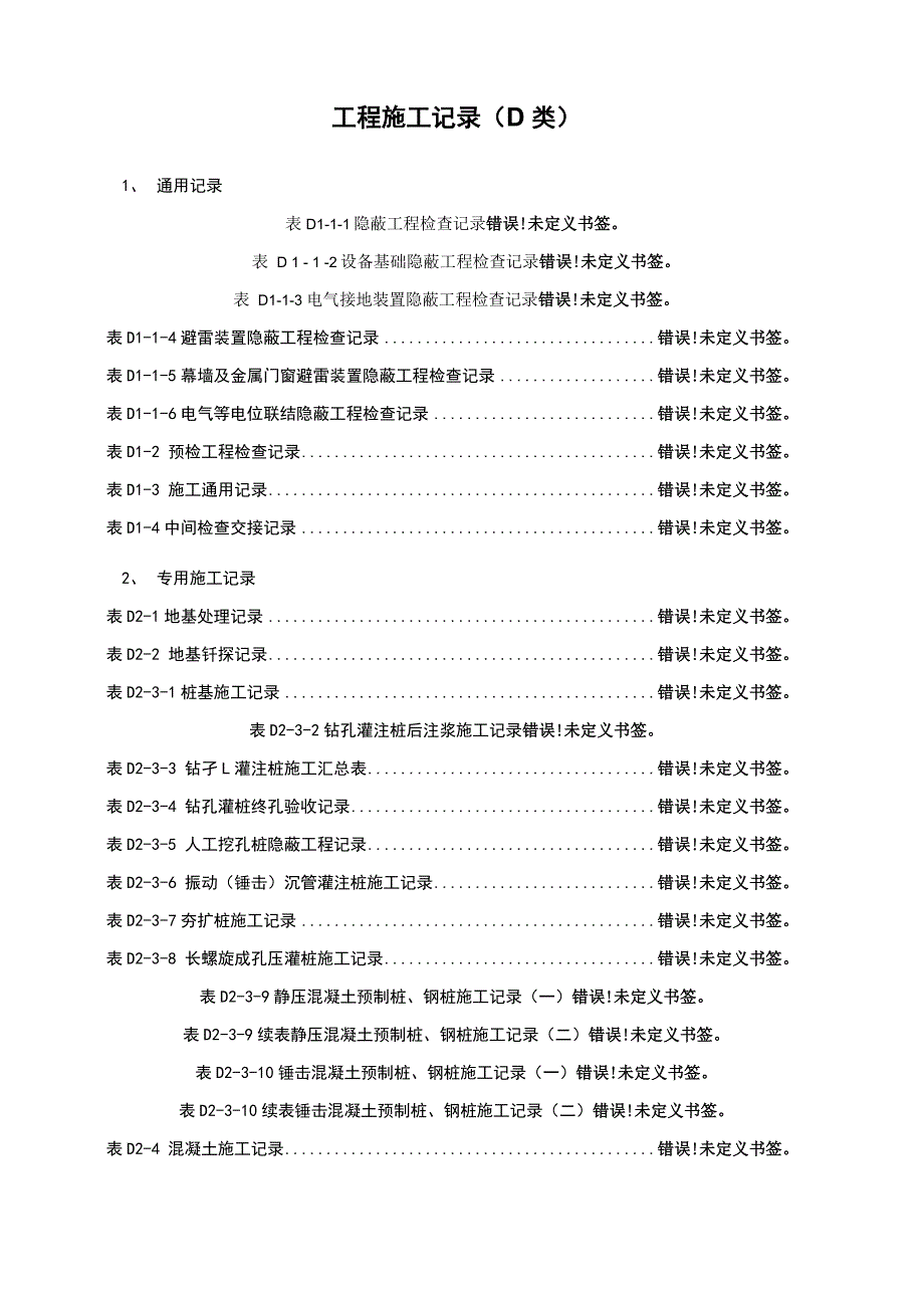 工程施工记录表格范本_第2页