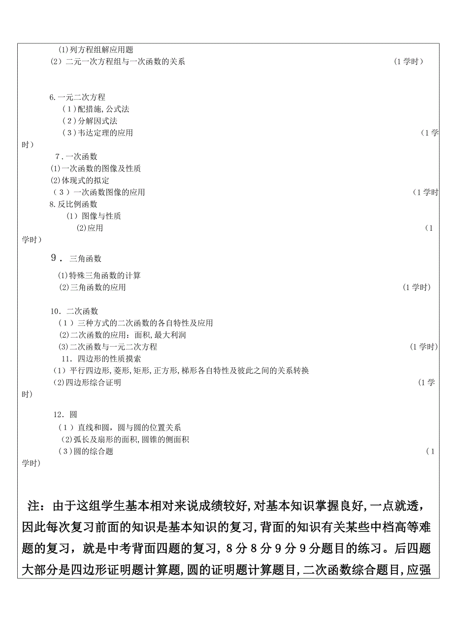 初三数学学习计划_第2页