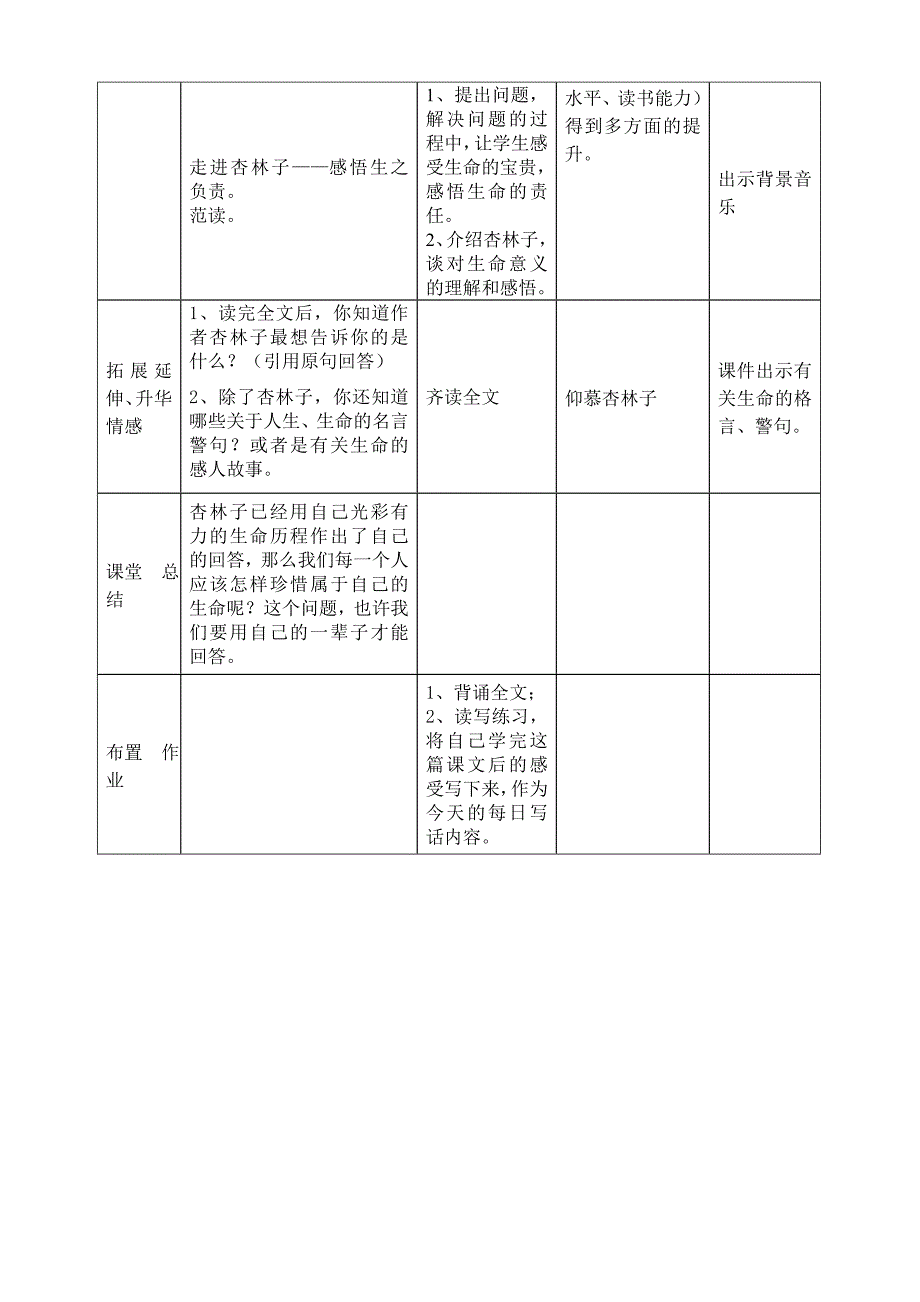 《生命生命》教学设计_第4页