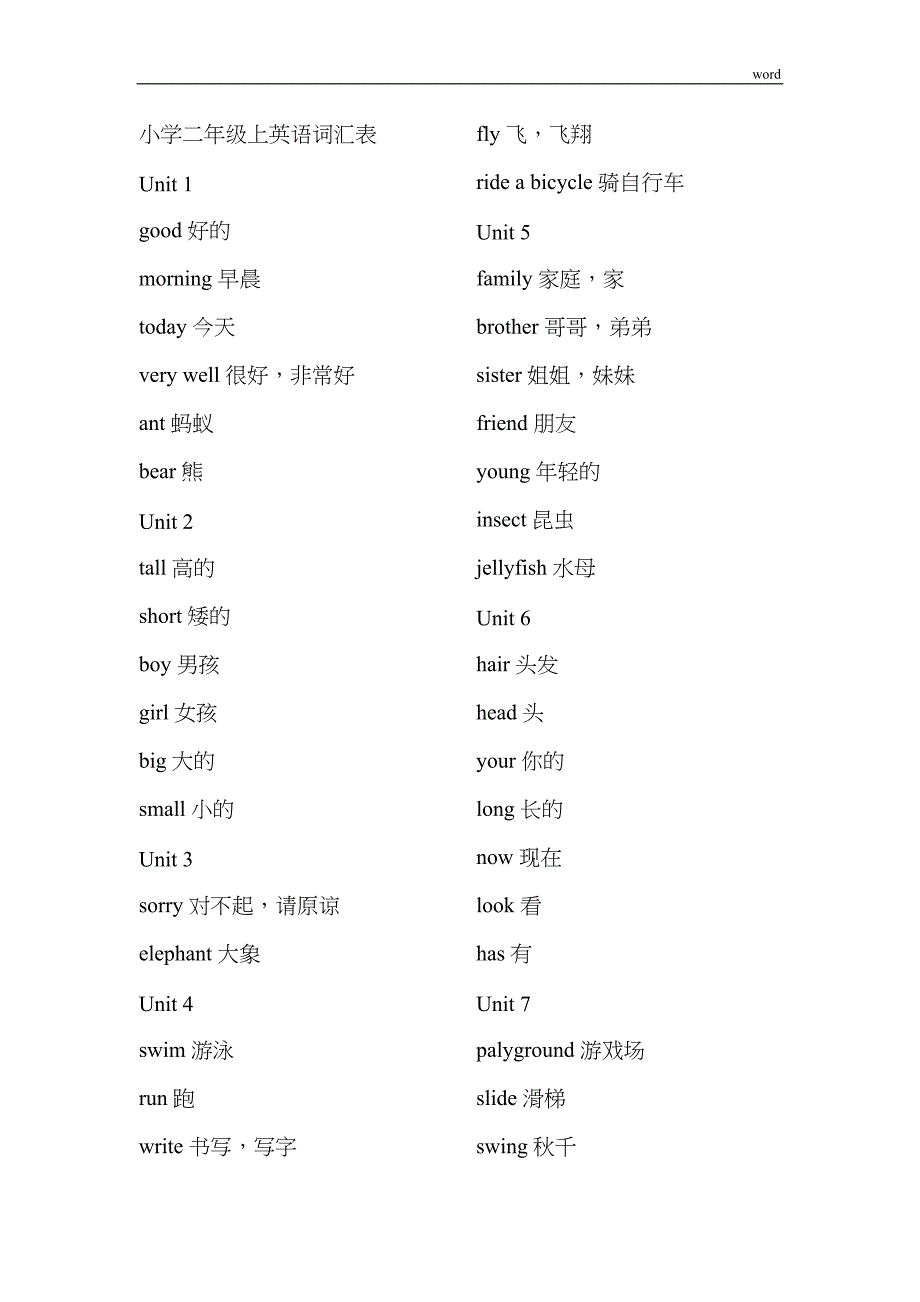 沪教牛津版小学一至六年级英语单词汇总(DOC 43页)_第4页