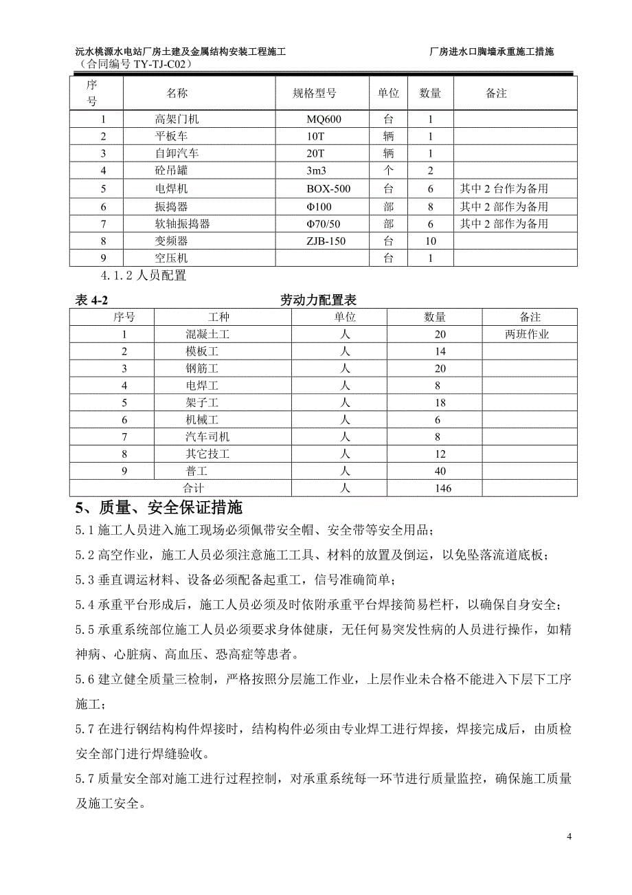 桃源水电站厂房进水口胸墙施工措施.doc_第5页