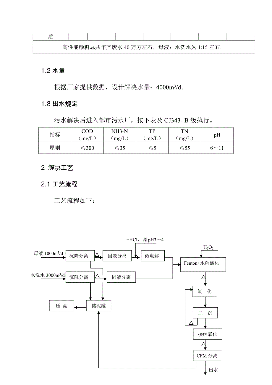 颜料废水处理工程技术方案_第4页