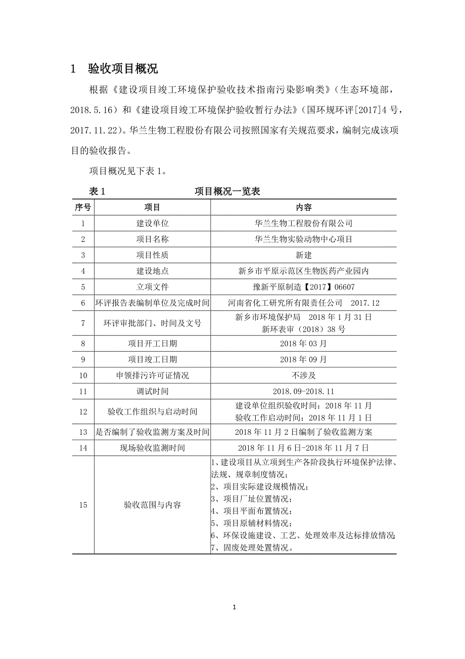 华兰生物工程股份有限公司 华兰生物实验动物中心项目竣工环境保护验收监测报告.docx_第3页