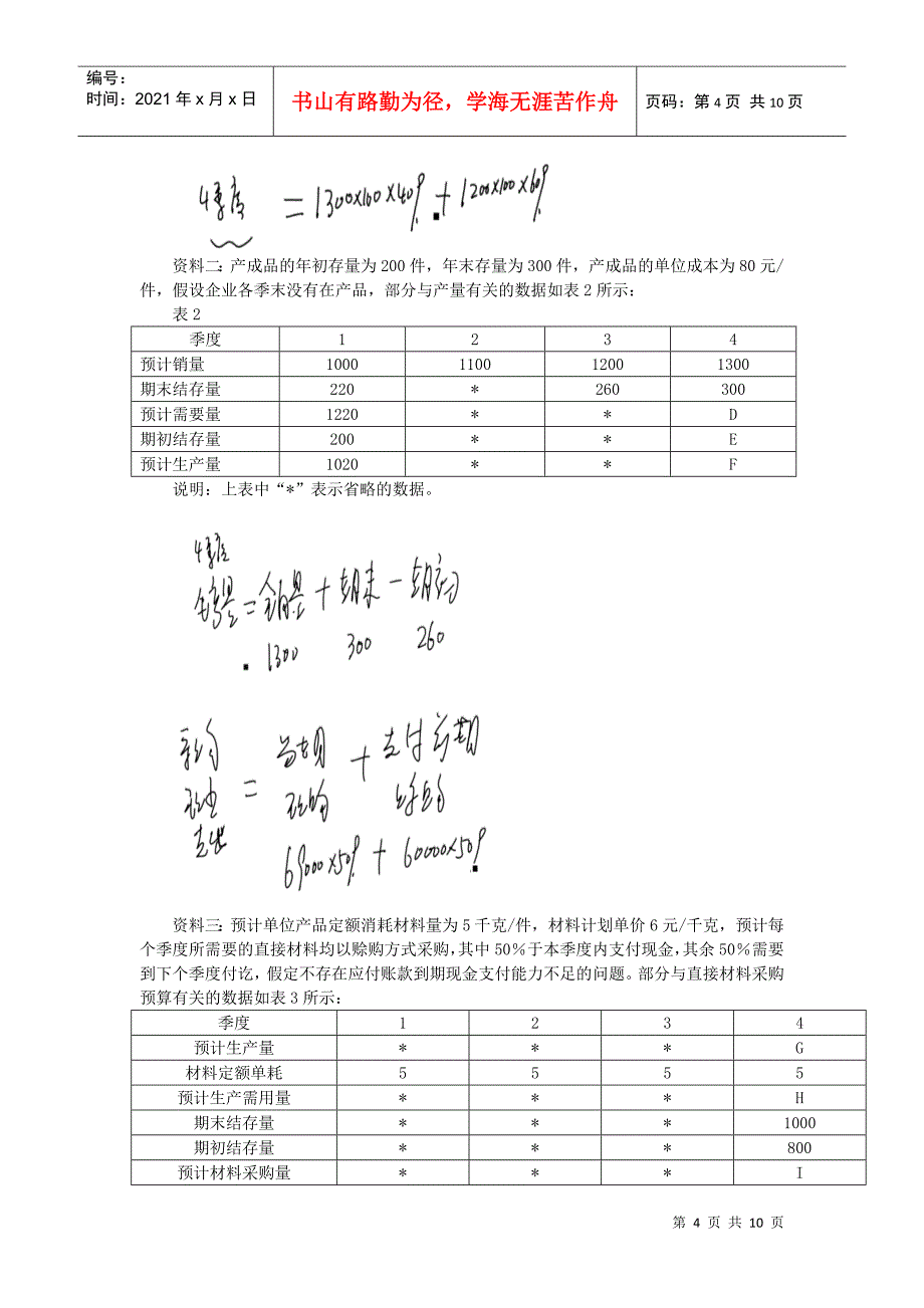 XX年会计专业技术资格考试《中级财务管理》模拟测试题_第4页