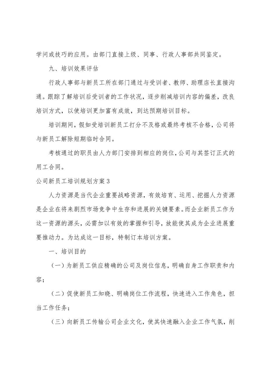 公司新员工培训计划方案.docx_第5页