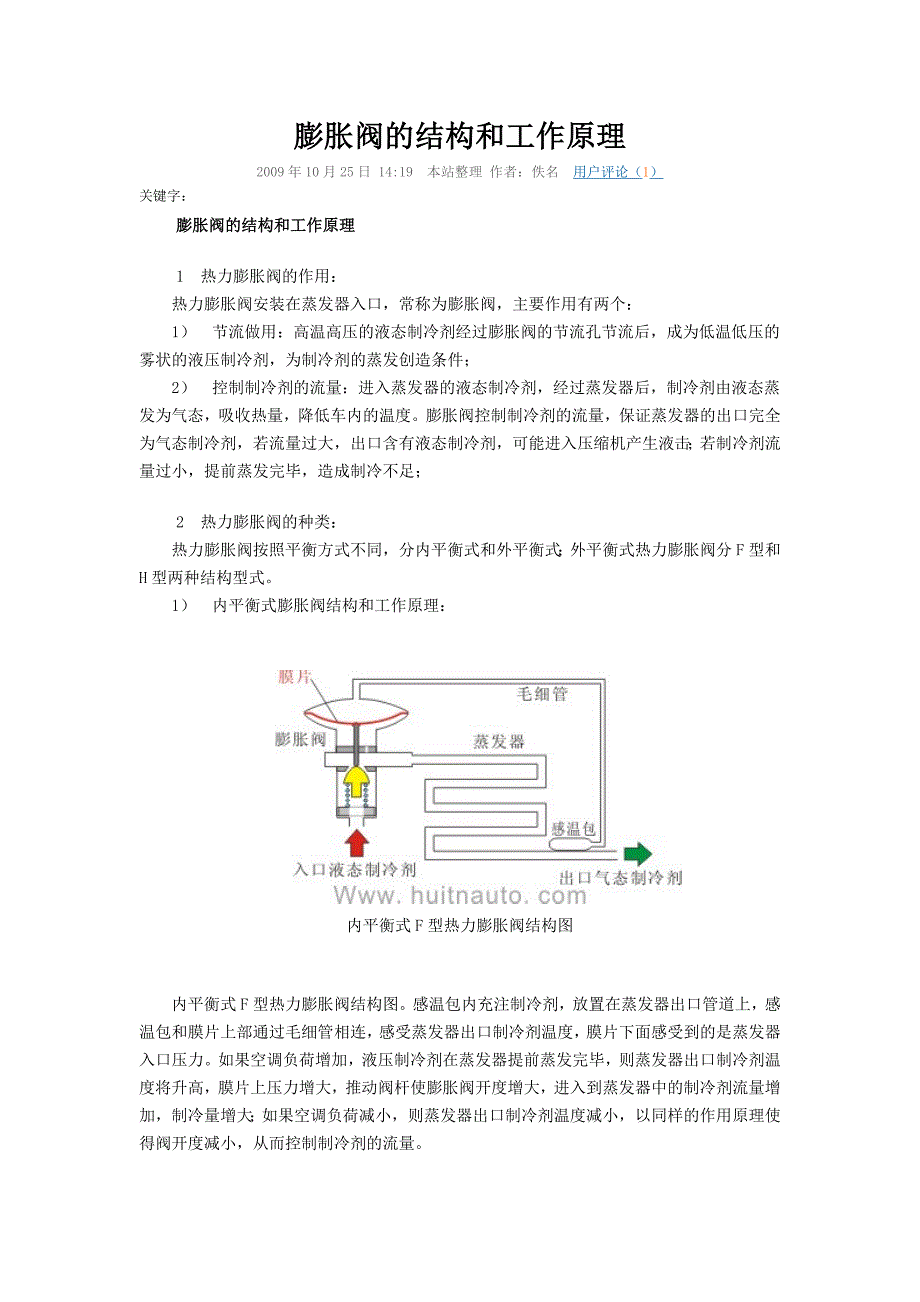 膨胀阀的结构和工作原理.doc_第1页