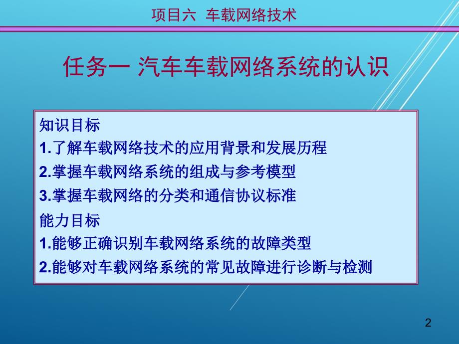 汽车电子控制技术项目六车载网络技术课件_第2页