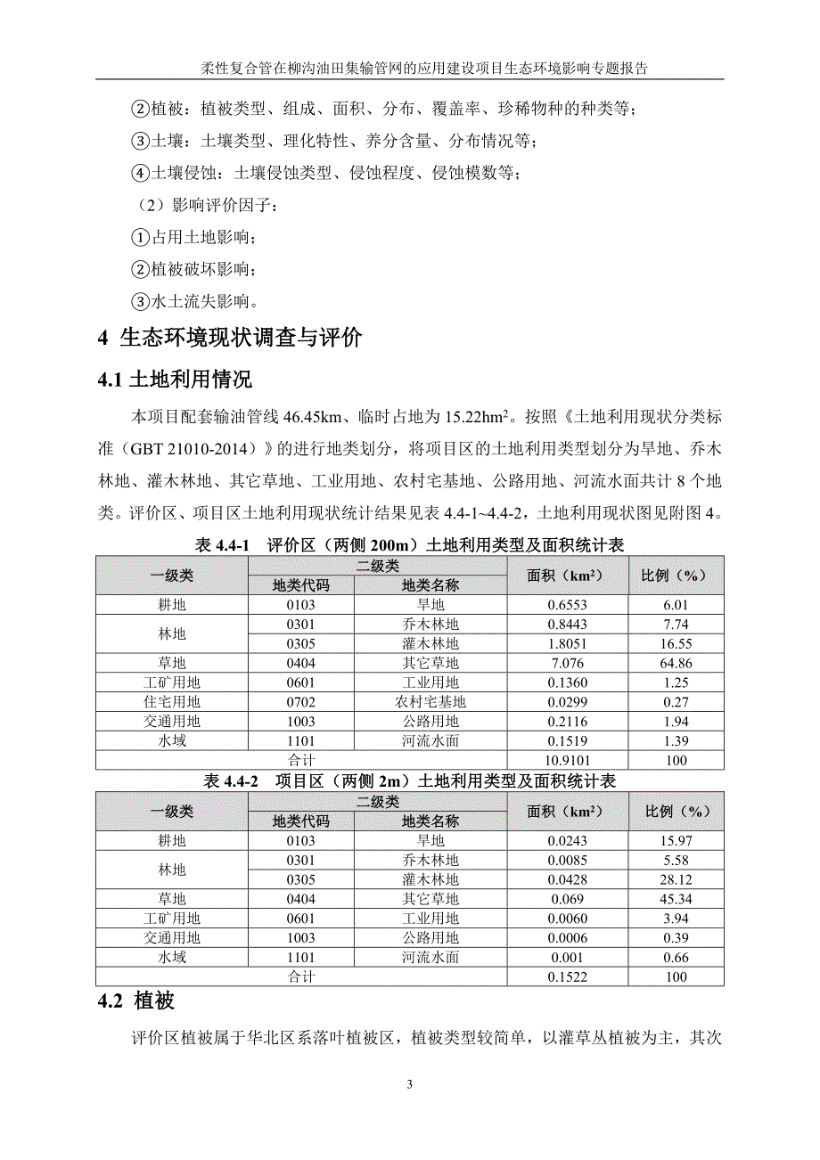 《柔性复合管在柳沟油田集输管网的应用环境影响报告表生态专题》.doc_第4页