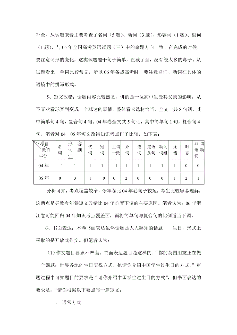 评析0体验磨练5年高考英语浙江卷_第5页