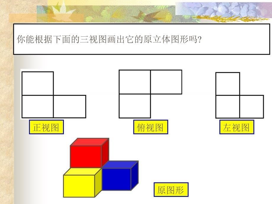 [指导]你能依据下面的三视丹青出它的原平面图形吗_第5页