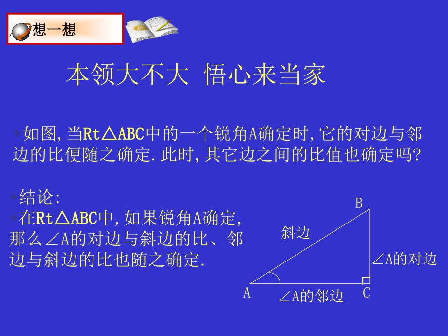 从梯子的倾斜程度谈起（二）锐角三角函数——正弦与余弦_第3页