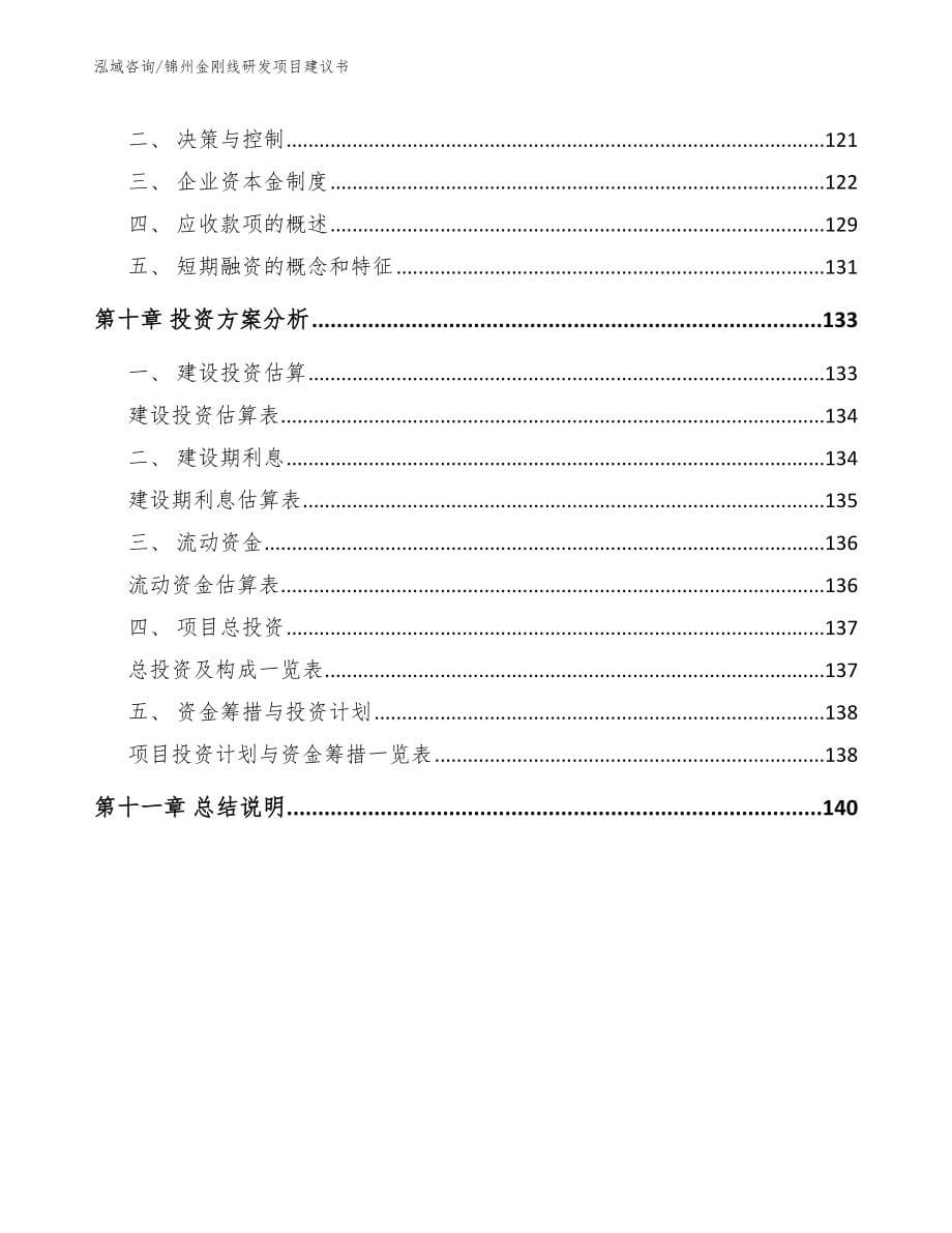 锦州金刚线研发项目建议书_模板范本_第5页