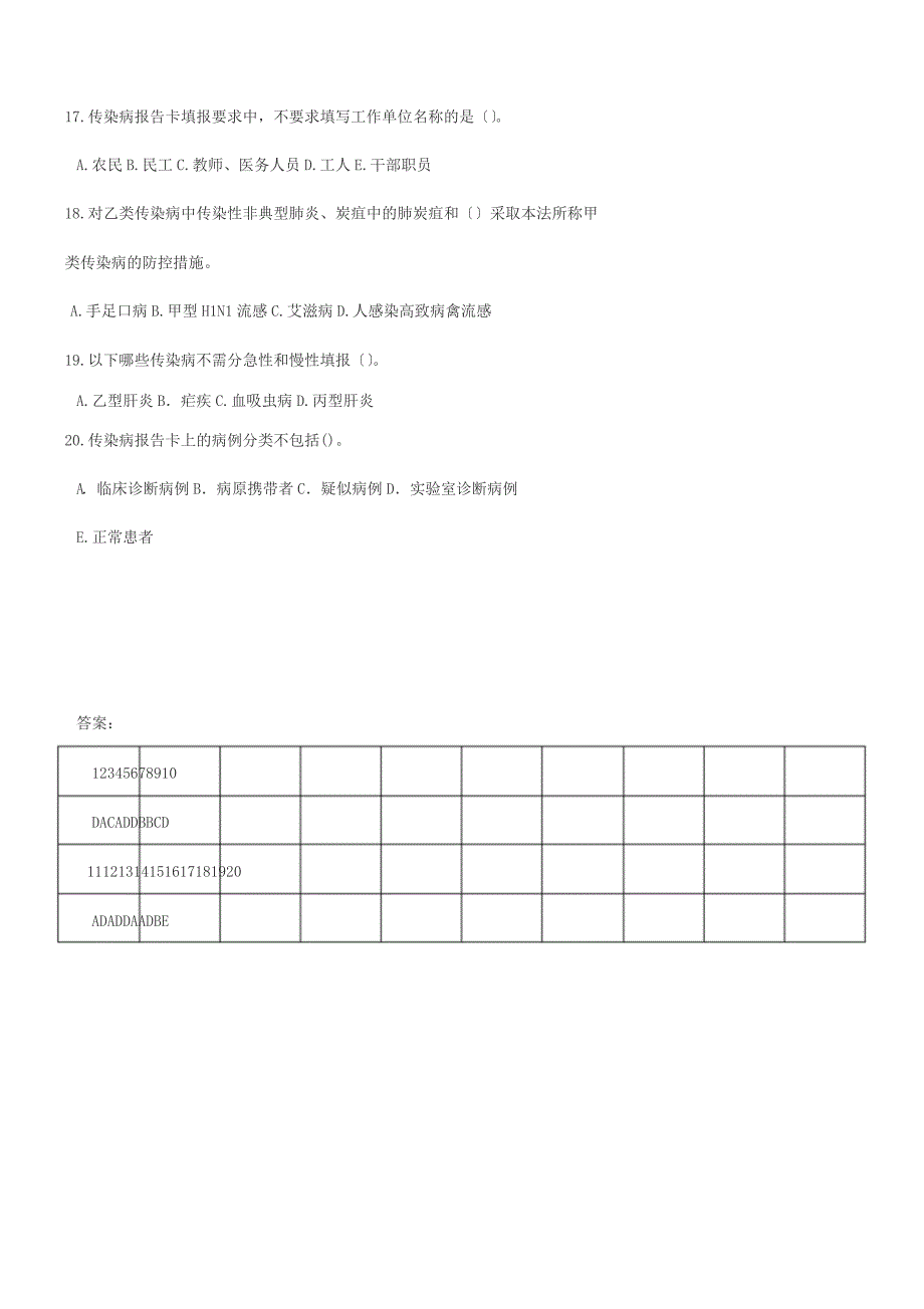 2019年传染病知识培训考核试卷_第3页