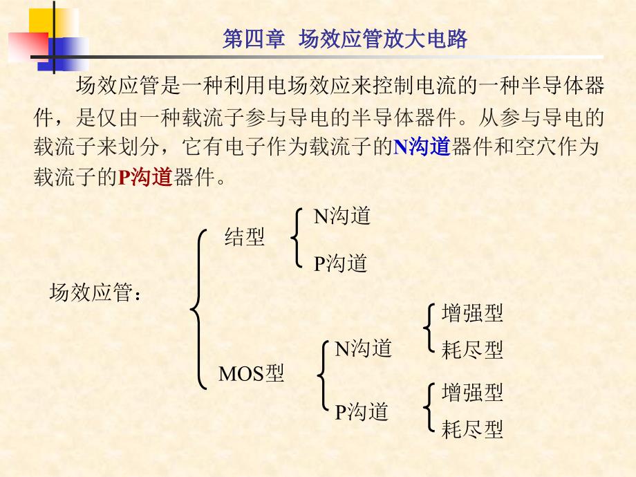 《电子技术基础》第四章-场效应管及其放大电路_第1页