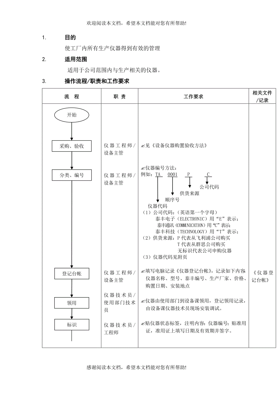 仪器管理流程（DOC格式）_第1页