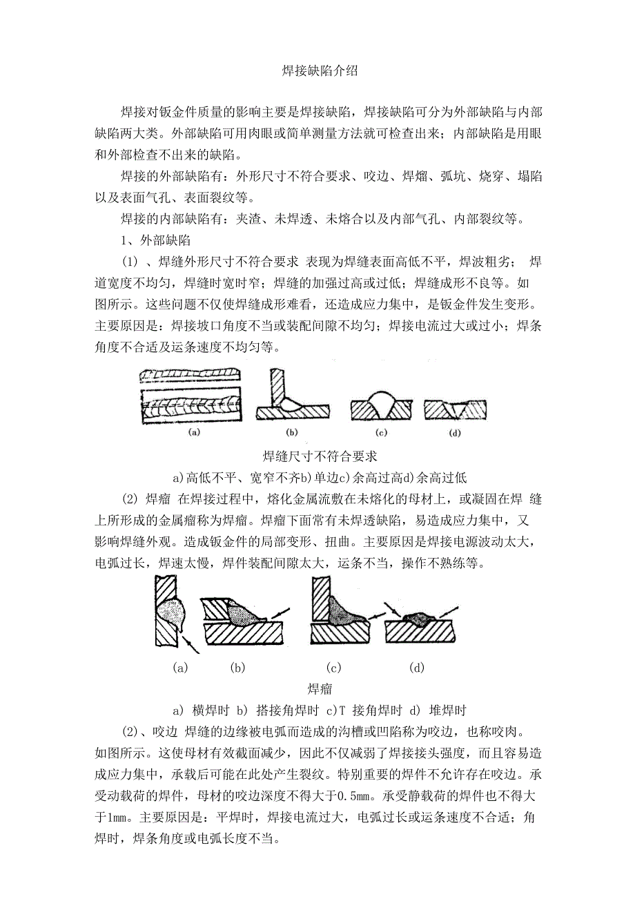 焊接缺陷介绍_第1页