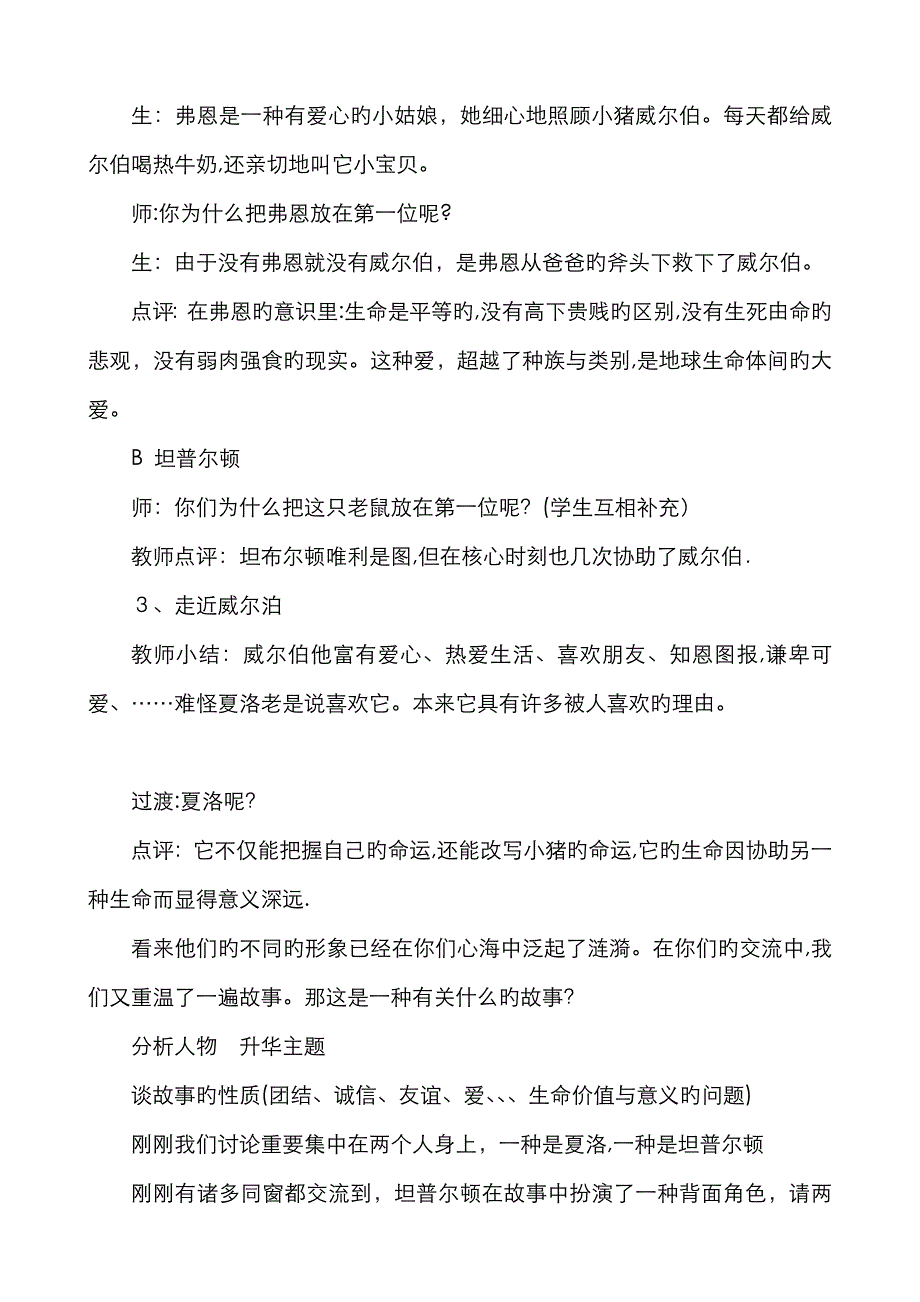 夏洛的网推进课教学设计_第2页