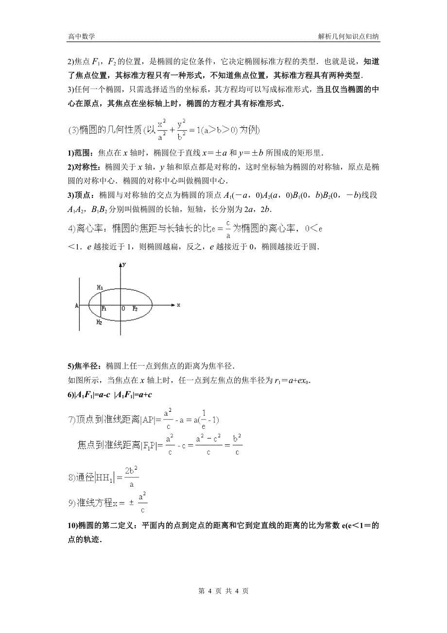 高中解析几何知识点_第4页