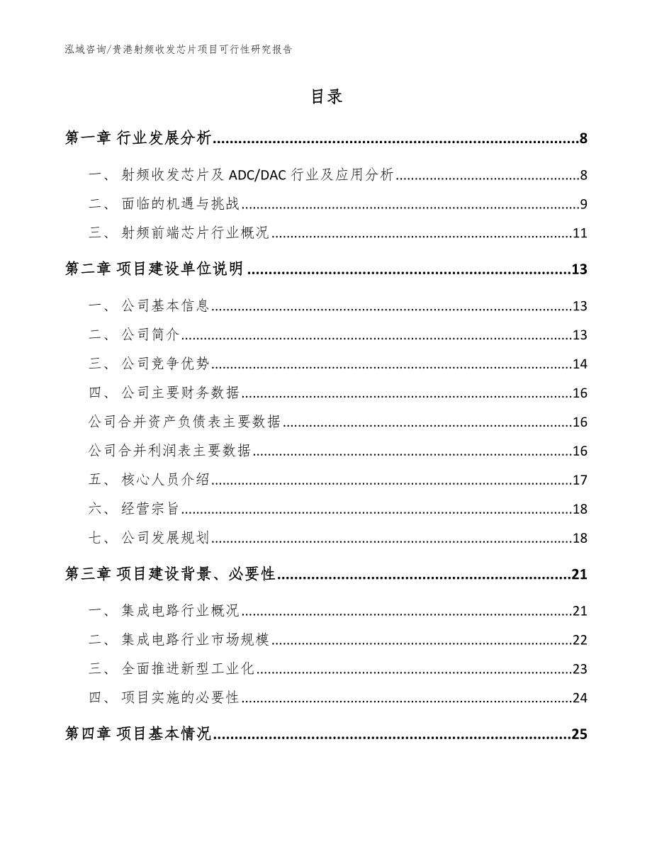 贵港射频收发芯片项目可行性研究报告（模板参考）_第2页