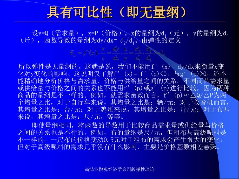 高鸿业微观经济学第四版弹性理论课件_第3页