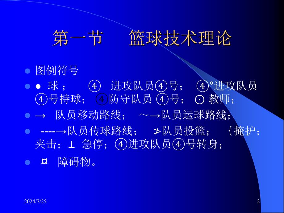 人教版小学体育课件篮球运动技术理论_第2页