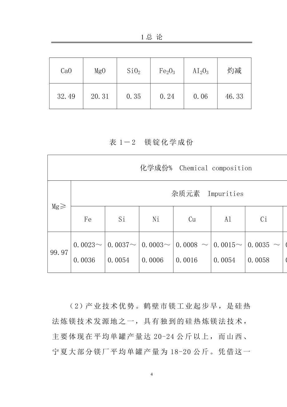 年产10000t镁合金板材项目申请立项可行性研究报告.doc_第4页