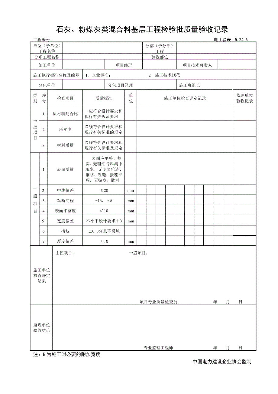 5.24.6石灰、粉煤灰类混合料基层工程检验批质量验收记录_第1页