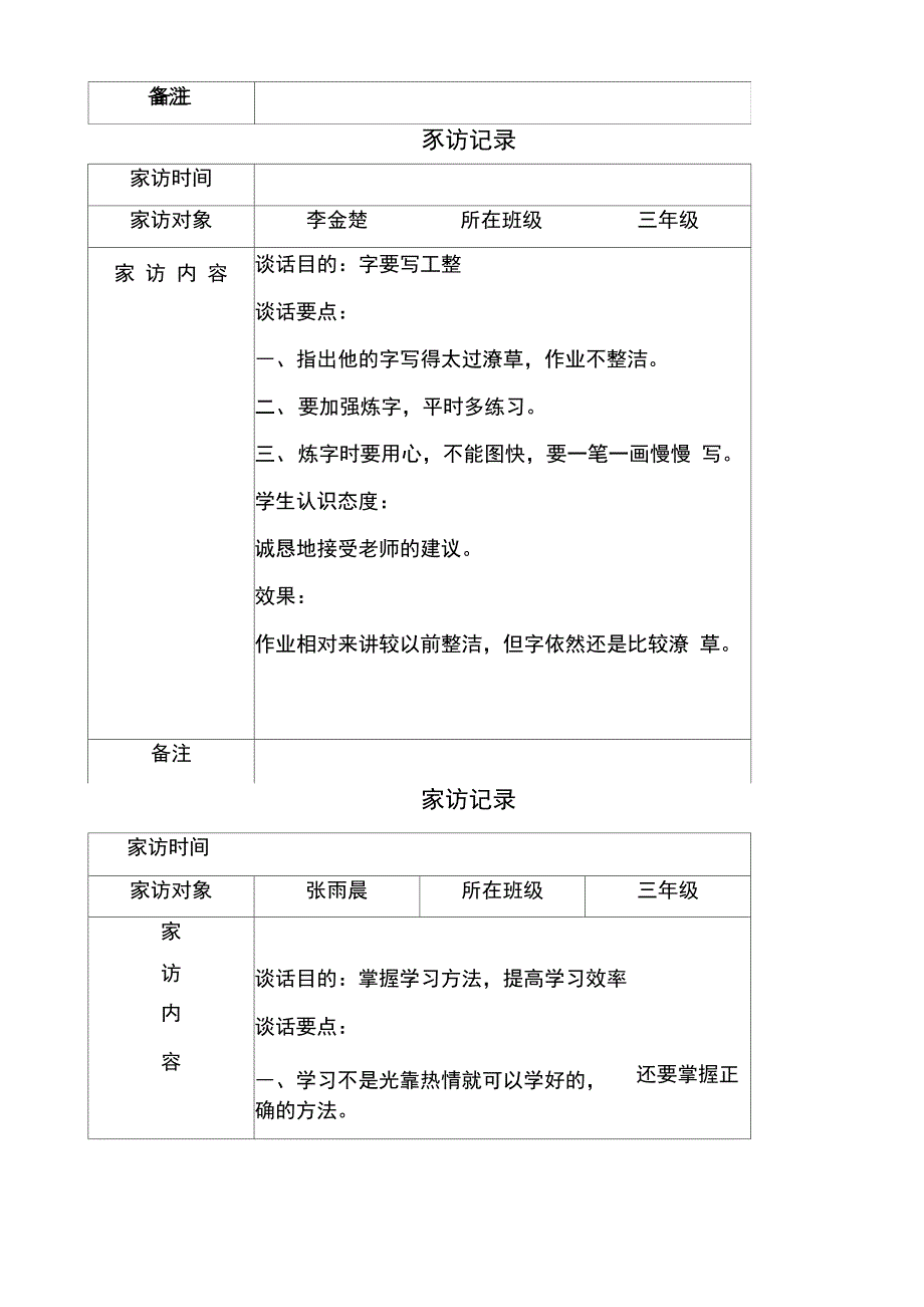 全员育人导师制谈心家访记录_第4页