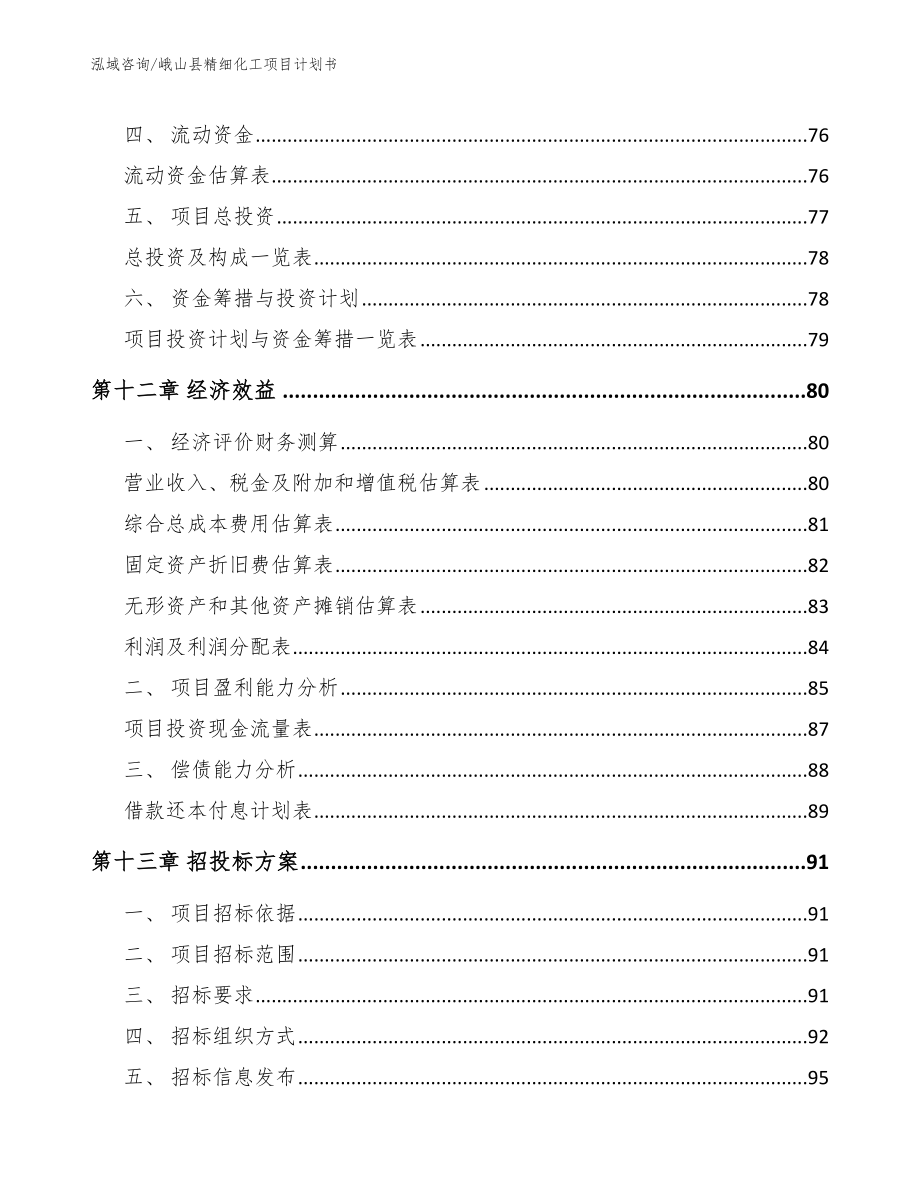 峨山县精细化工项目计划书模板范本_第4页