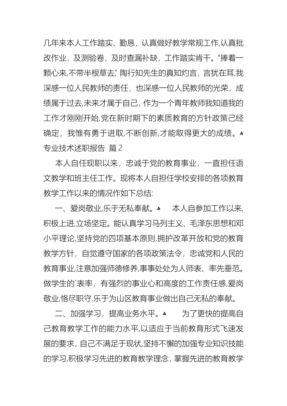 关于专业技术述职报告3篇_第2页