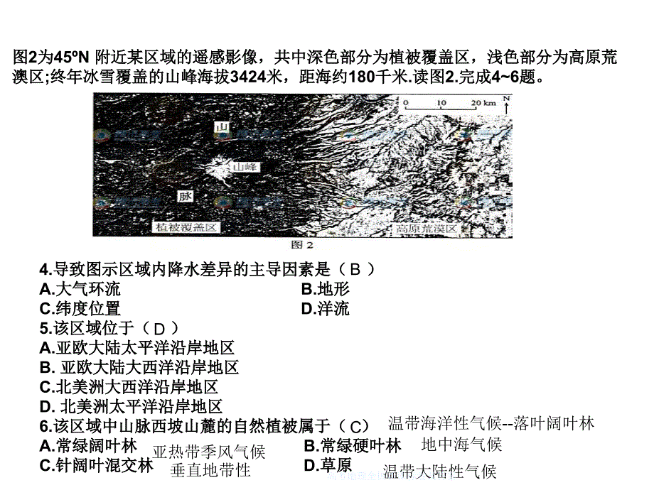 高考地理全国新课标卷及答案课件_第3页