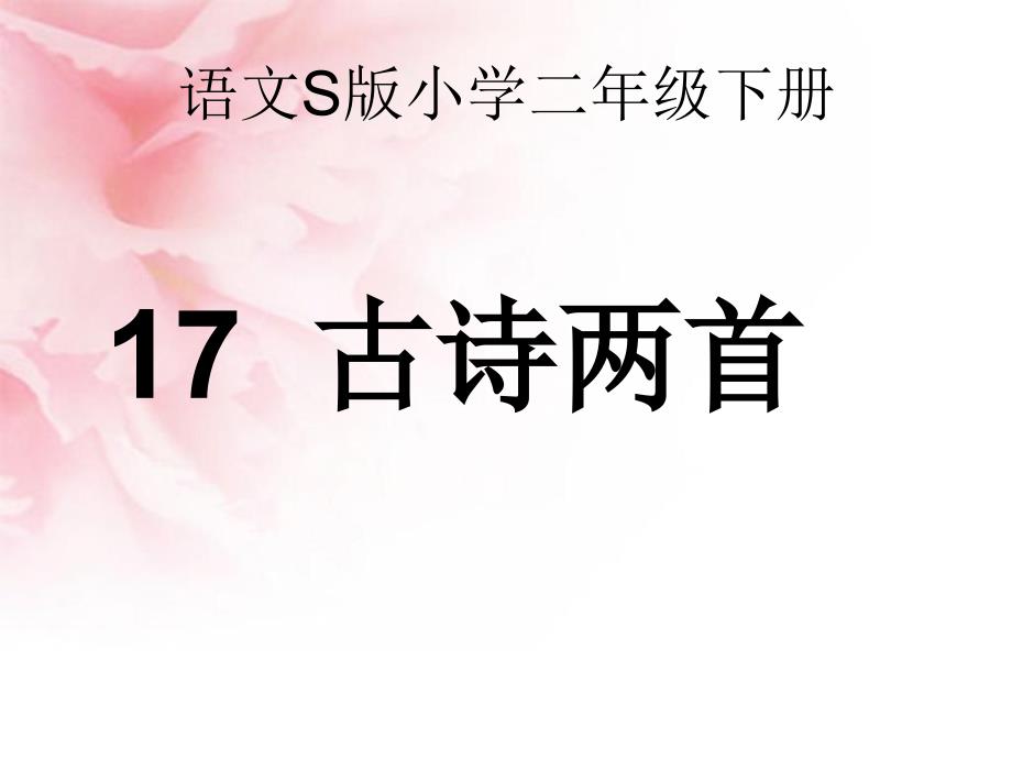 S版二年级语文下册17古诗两首_第1页