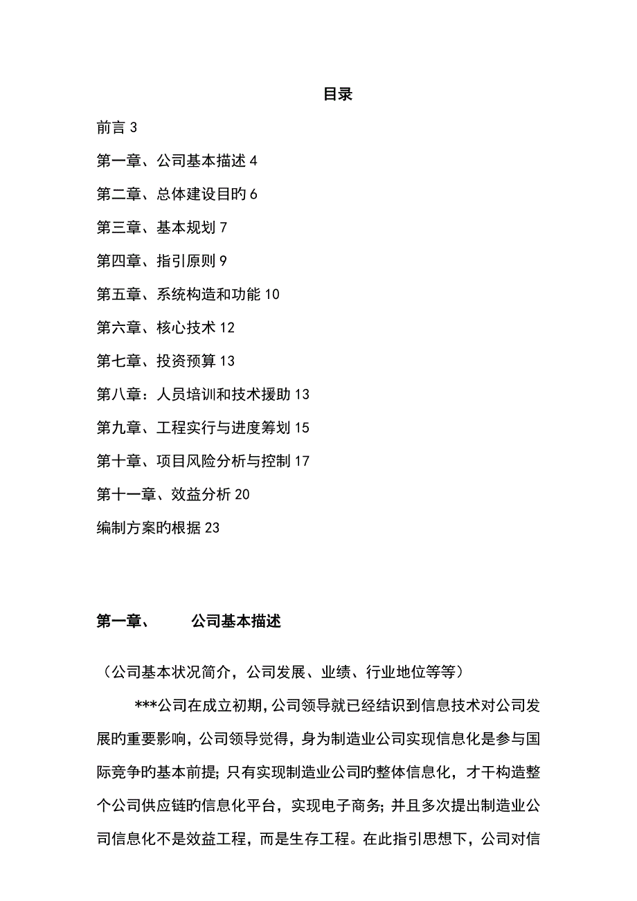 企业信息化专项项目立项具体申请报告_第1页