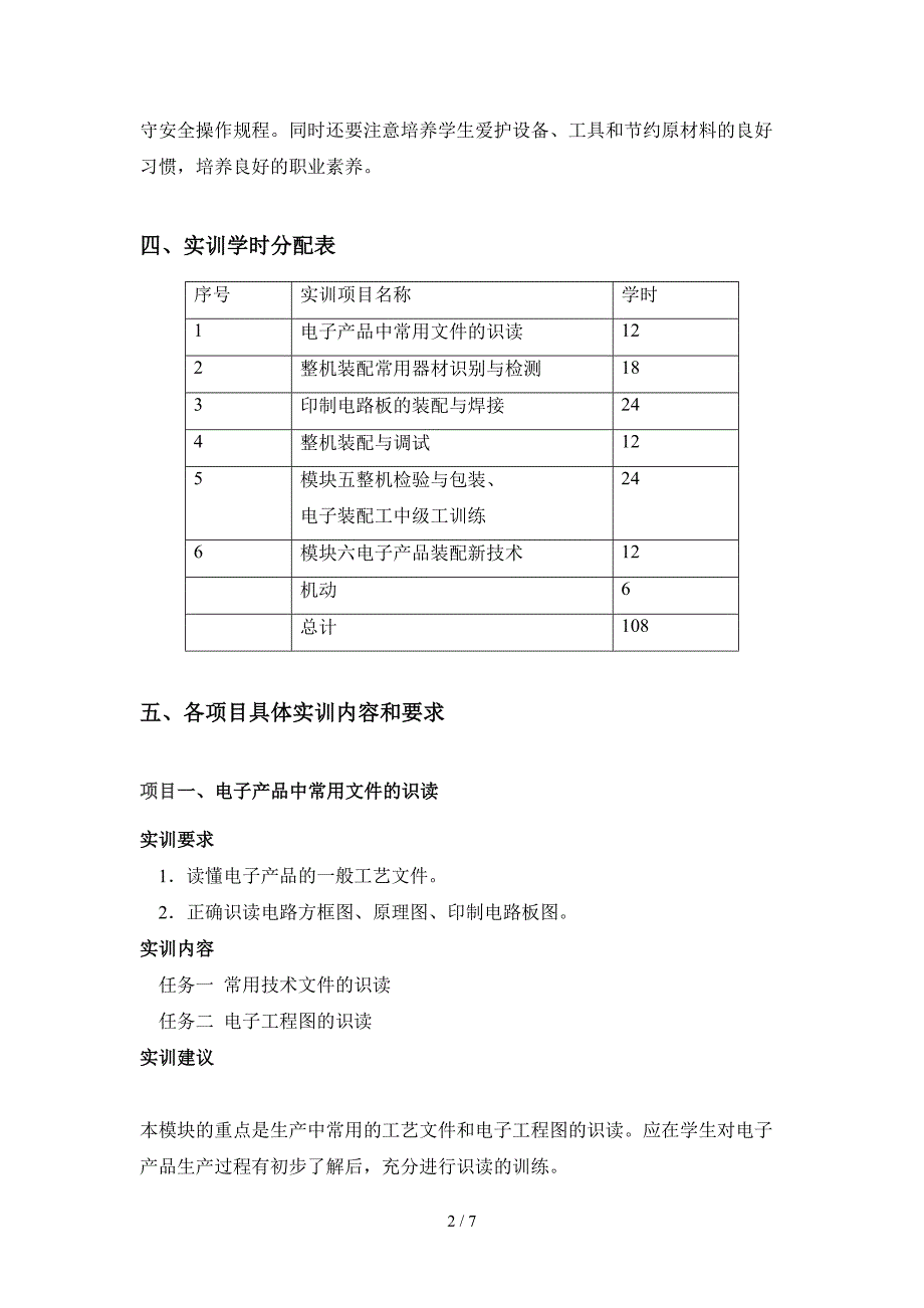 实训大纲模板_第2页